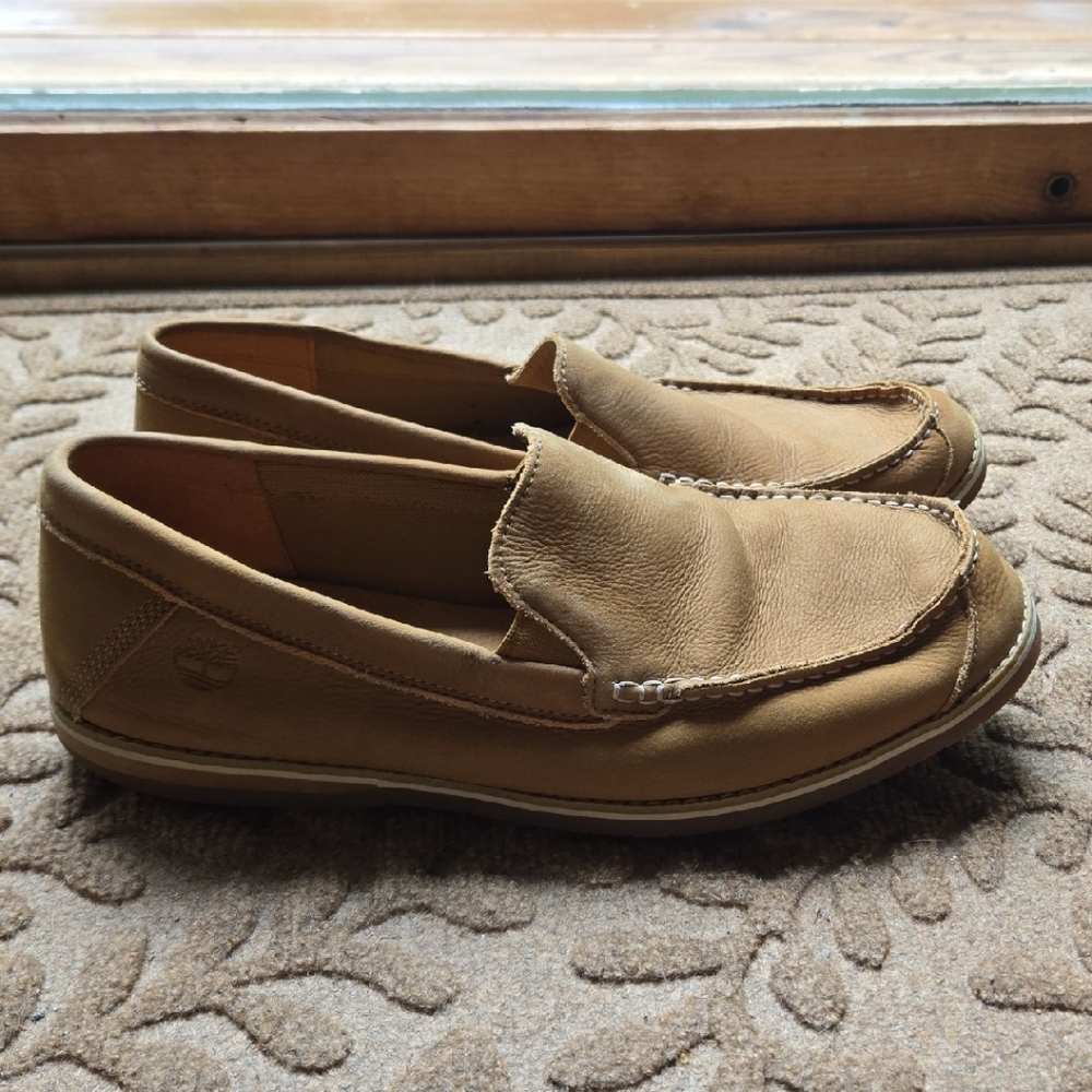 Timberland Brown Leather Slip-Ons